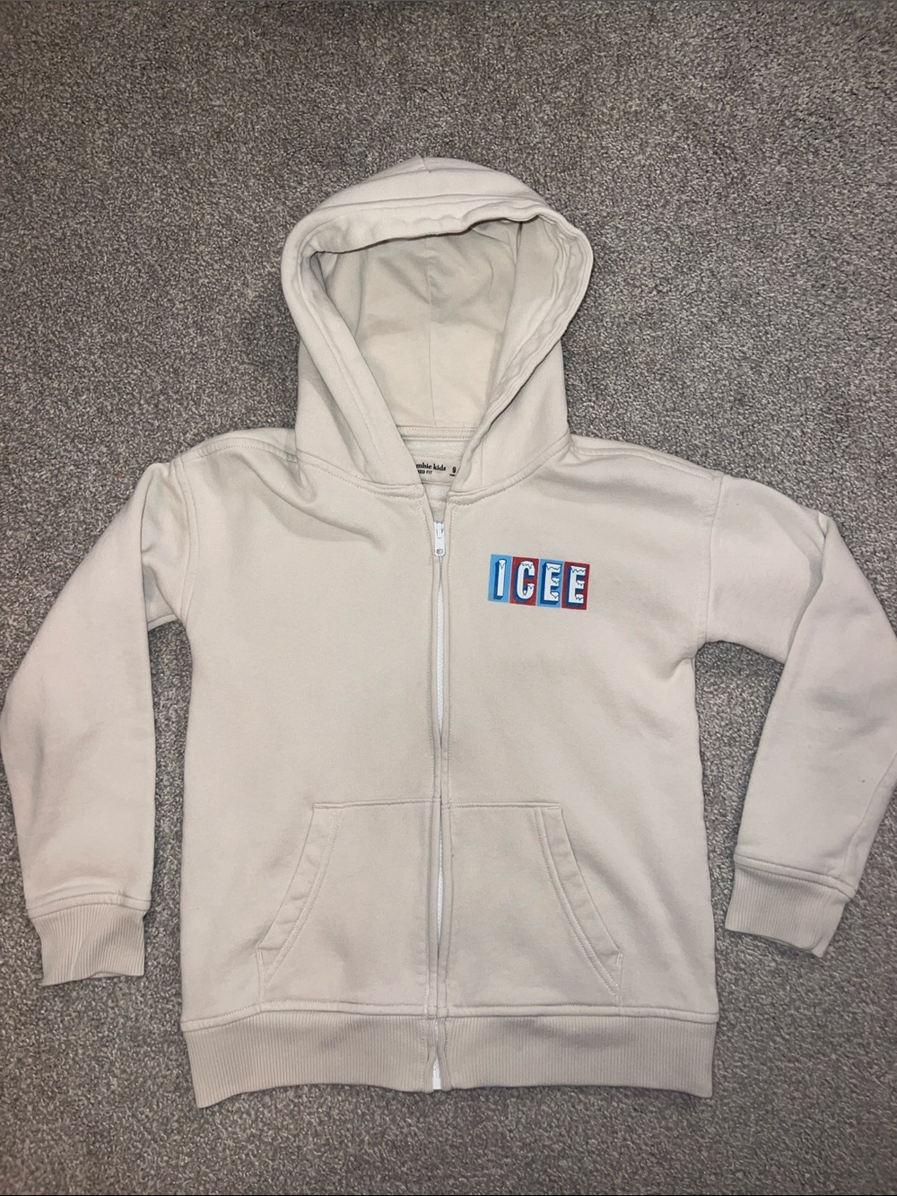 Abercrombie Kids Vintage Y2K ICEE Zip-Up Hoodie with new zipper Sz 9/10 💙🐻‍❄️❤️